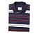 Camisa Polo Ixória Malha Listrada Marinho Branco Vermelho - Imagem 4