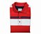 Camisa Masculina Polo Ixória Malha Listrada Vermelho Branco - Imagem 4