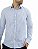 Camisa Masculina Ixória Manga L Slim Fit Listras Azul/Branco - Imagem 3