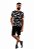 Camiseta Masculina Ixória Básica Estampada Floral Preta - Imagem 2