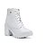Bota Feminina Branca Coturno 507 Salto Tratorado Médio - Imagem 4