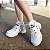 Tênis Feminino Branco Botinha Modinha Com Enfeite Removível - Imagem 1