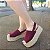 Sandália Feminina Flatform Bordô Camurça Suede Semi Fechada - Imagem 1