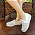 Tênis Slip On Feminino Branco Trama Mesclada Off - Imagem 2