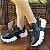 Tênis Feminino Preto Enfeite Pedras Modinha Conforto - Imagem 1