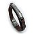 Pulseira Masculina Thank Feita Em Couro Marrom Com Placa Metálica Gratidão - Imagem 3