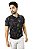 Camiseta Masculina Gola Polo Ixória Piquet Azul Marinho FLorida Folhas - Imagem 1