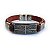 Pulseira Masculina Believe Feita Em Couro Marrom Com Placa Texturizada Na Cor Grafite - Imagem 2