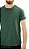 Camiseta Masculina Gola Redonda Básica Verde Musgo Algodão - Imagem 4