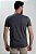 Camiseta Masculina Gola Redonda Básica Lisa Cinza Grafite Algodão - Imagem 3