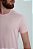 Camiseta Masculina Gola Redonda Básica  Rosa Claro Algodão - Imagem 3