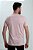 Camiseta Masculina Gola Redonda Básica  Rosa Claro Algodão - Imagem 2