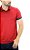 Camiseta Masculina Gola Polo Prime De Viscose Vermelho E Marinho - Imagem 3