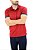 Camiseta Masculina Gola Polo Prime De Viscose Vermelho E Marinho - Imagem 2