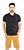 Camiseta Masculina Gola Polo Preta Piquet Com Elastano Lisa Básica - Imagem 1