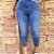 Calça Feminina  Jeans Jogger Cós Alto Modinha Blogueira - Imagem 2