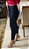 Calça Feminina Jeans Skinny Preta Cós Alto Com Det 3 Pespontos Com Bainha - Imagem 4