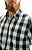 Camisa Masculina Slim Fit ML Flanelada Xadrez Branco Preto - Imagem 4
