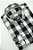 Camisa Masculina Slim Fit ML Flanelada Xadrez Branco Preto - Imagem 6