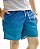 Short Masculino Poliéster Liso Azul Água Praia Surf - Imagem 2