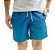 Short Masculino Poliéster Liso Azul Água Praia Surf - Imagem 1
