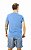Camiseta Masculina Algodão Básica Gola Redonda Azul - Imagem 3