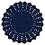 Sousplat de Crochê individual feito à mão Vitória Azul Escuro - Imagem 1