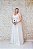 VESTIDO PZ MIDI COM DECOTE DE TULE TRANSPASSADO EM RENDA BORDADA - Imagem 1