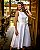 VESTIDO MIDI BRANCO FRENTE ÚNICA ZIBELINE - Imagem 1