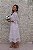 VESTIDO MIDI BRANCO EM CAMADAS DE RENDA E TULE MANGUINHA BUFANTE - Imagem 2