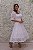 VESTIDO MIDI BRANCO EM CAMADAS DE RENDA E TULE MANGUINHA BUFANTE - Imagem 4