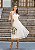 VESTIDO MIDI BRANCO RODADO COM BUSTO ESTRUTURADO E ALÇA EM TULE - Imagem 1