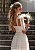 VESTIDO MIDI BRANCO RODADO COM BUSTO ESTRUTURADO E ALÇA EM TULE - Imagem 2