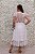 VESTIDO MIDI BRANCO GOLA ALTA FECHADA MANGUINHA ESTRUTURADA RENDA - Imagem 4