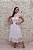 VESTIDO MIDI BRANCO GOLA ALTA FECHADA MANGUINHA ESTRUTURADA RENDA - Imagem 6