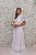 VESTIDO BRANCO LONGO RENDA DECOTE FOLHOS FLUIDO - Imagem 5