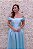 VESTIDO MIDI AZUL CLARO DECOTE OMBRO A OMBRO - Imagem 5