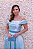 VESTIDO MIDI AZUL CLARO DECOTE OMBRO A OMBRO - Imagem 6