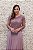 VESTIDO LAVANDA MAUVE MANGAS COMPRIDAS E SAIA FLUÍDA - Imagem 7