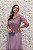 VESTIDO LAVANDA MAUVE MANGAS COMPRIDAS E SAIA FLUÍDA - Imagem 6