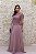 VESTIDO LAVANDA MAUVE MANGAS COMPRIDAS E SAIA FLUÍDA - Imagem 3