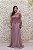VESTIDO LAVANDA MAUVE MANGAS COMPRIDAS E SAIA FLUÍDA - Imagem 1
