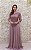 VESTIDO LAVANDA MAUVE MANGAS COMPRIDAS E SAIA FLUÍDA - Imagem 2