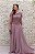 VESTIDO LAVANDA MAUVE MANGAS COMPRIDAS E SAIA FLUÍDA - Imagem 4