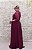 VESTIDO PS UVA ROXO MANGAS COMPRIDAS SAIA FLUÍDA - Imagem 2
