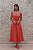 VESTIDO MIDI FÁTIMA SCOFIELD CORAL DECOTE RECORTES - Imagem 4
