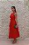 VESTIDO MIDI FÁTIMA SCOFIELD VERMELHO OMBRO ÚNICO CINTO FIVELA - Imagem 6