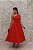 VESTIDO MIDI FÁTIMA SCOFIELD VERMELHO OMBRO ÚNICO CINTO FIVELA - Imagem 2