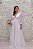 VESTIDO BRANCO LONGO FLUIDO DECOTE MANGAS COMPRIDAS - Imagem 1