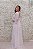 VESTIDO BRANCO LONGO FLUIDO DECOTE MANGAS COMPRIDAS - Imagem 6